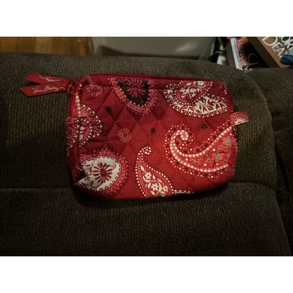 VERA BRADLEY Cotton Makeup Case Mesa Red Retired Pattern